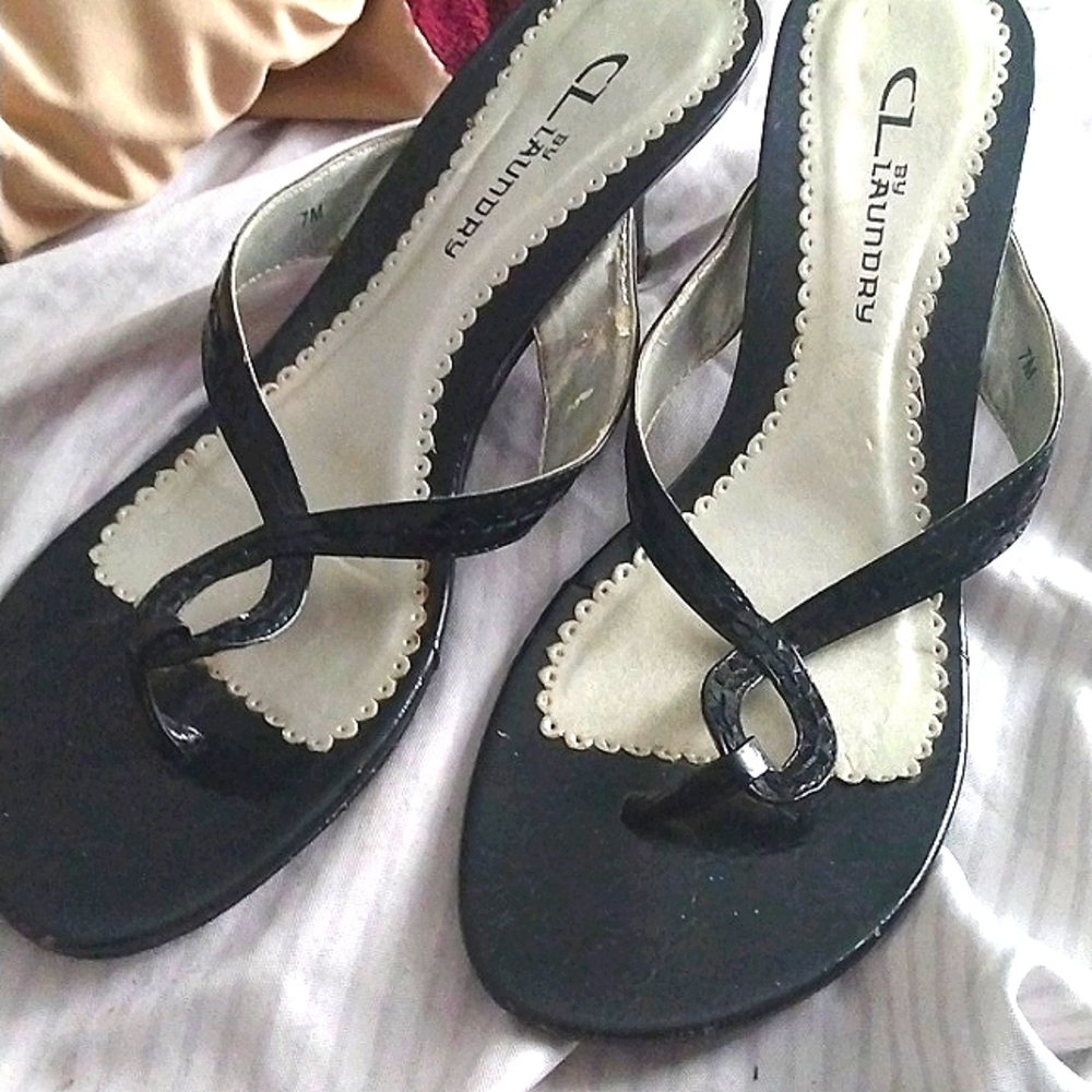 Low black heels